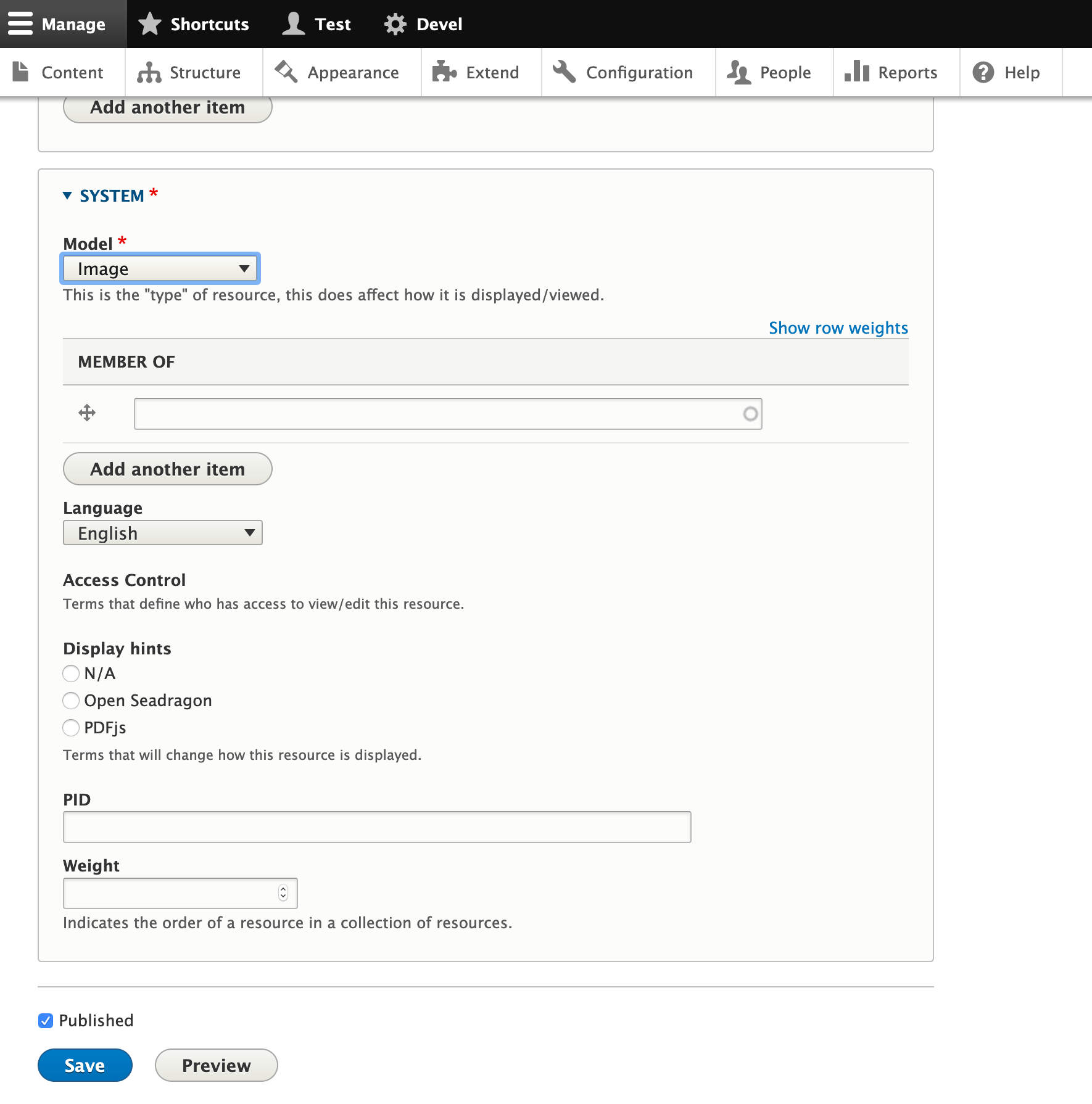 Under system select appropriate model, or format