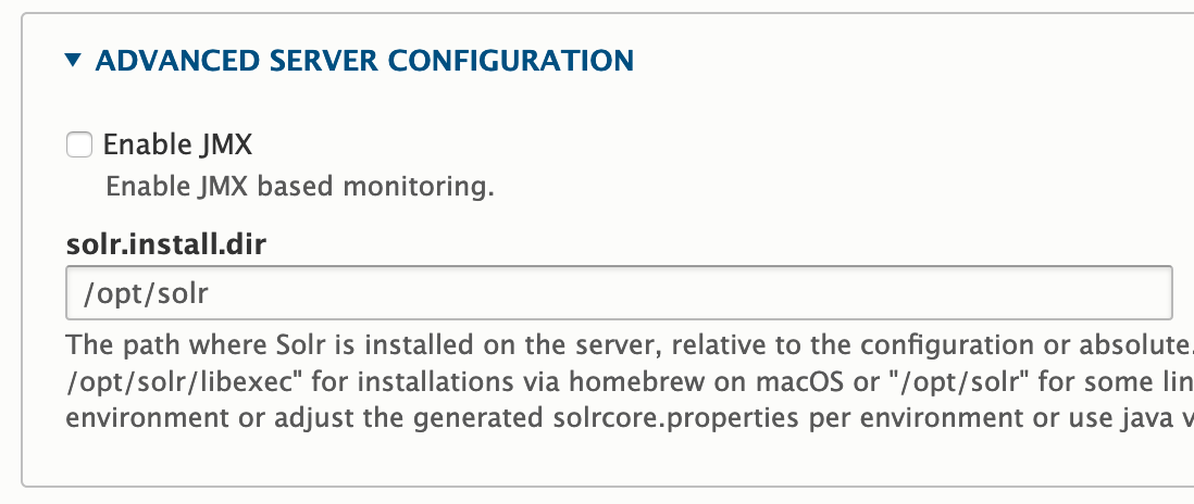 Setting the Solr Install Directory